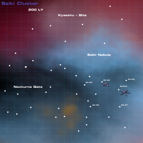 Saiki Cluster click to view large map.