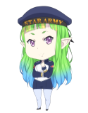 Chibi image of Kawahara Opal in her Star Army uniform